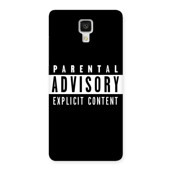 Parental Advisory Label Back Case for Xiaomi Mi 4
