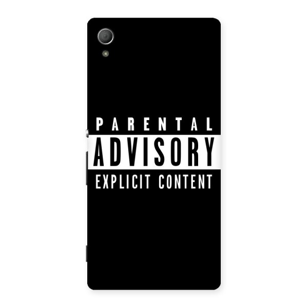 Parental Advisory Label Back Case for Xperia Z3 Plus