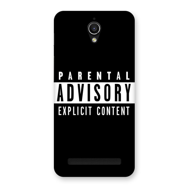 Parental Advisory Label Back Case for Zenfone Go
