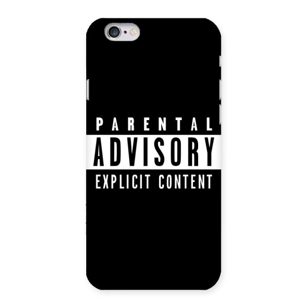 Parental Advisory Label Back Case for iPhone 6 6S