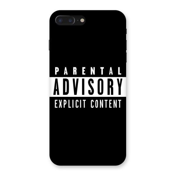 Parental Advisory Label Back Case for iPhone 7 Plus