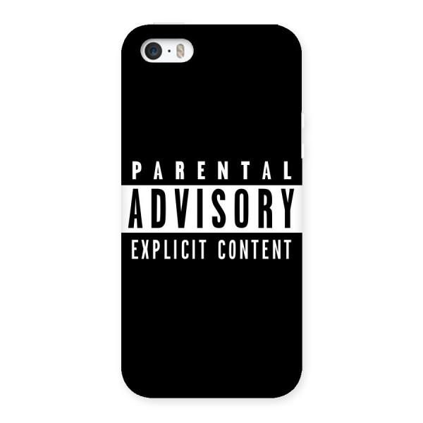 Parental Advisory Label Back Case for iPhone SE