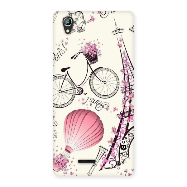 Paris Clipart Back Case for Lava Iris 800