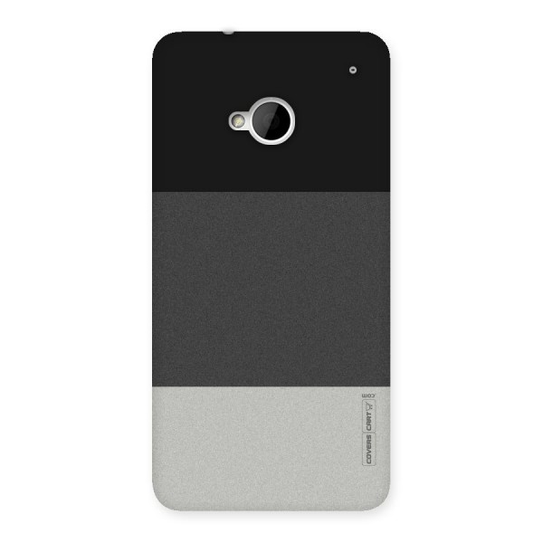 Pastel Black and Grey Back Case for HTC One M7