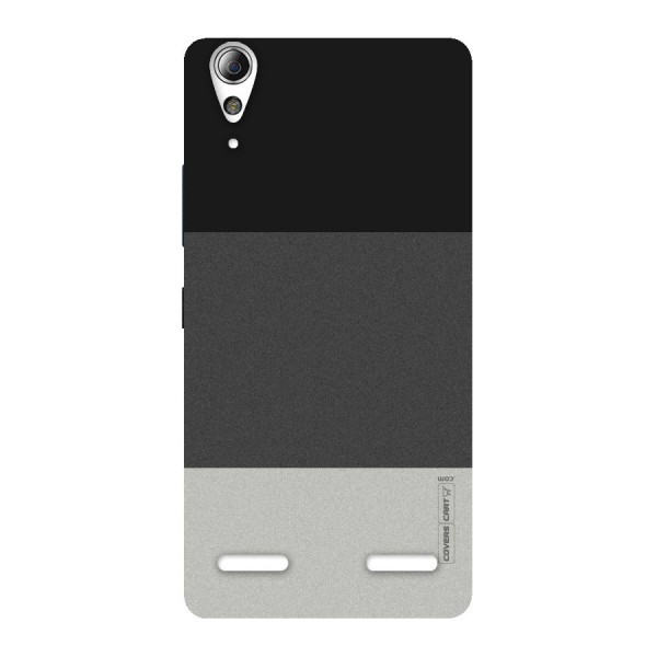 Pastel Black and Grey Back Case for Lenovo A6000 Plus
