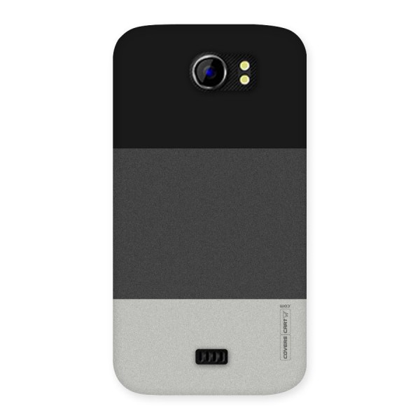 Pastel Black and Grey Back Case for Micromax Canvas 2 A110