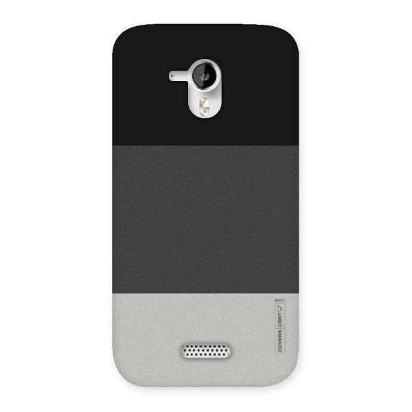Pastel Black and Grey Back Case for Micromax Canvas HD A116