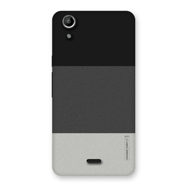 Pastel Black and Grey Back Case for Micromax Canvas Selfie Lens Q345