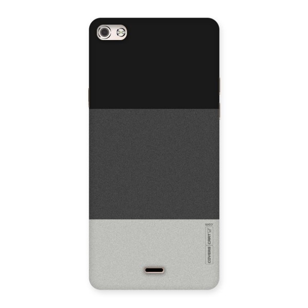 Pastel Black and Grey Back Case for Micromax Canvas Silver 5