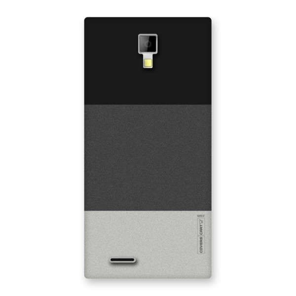 Pastel Black and Grey Back Case for Micromax Canvas Xpress A99