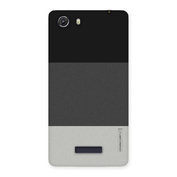Pastel Black and Grey Back Case for Micromax Unite 3