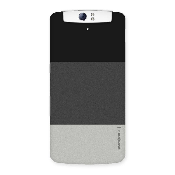 Pastel Black and Grey Back Case for Oppo N1