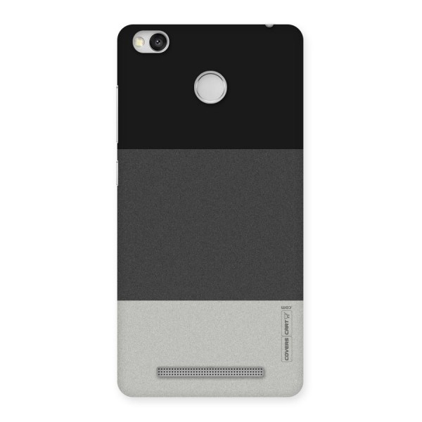 Pastel Black and Grey Back Case for Redmi 3S Prime