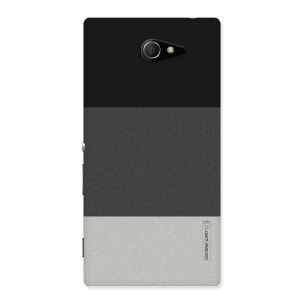 Pastel Black and Grey Back Case for Sony Xperia M2