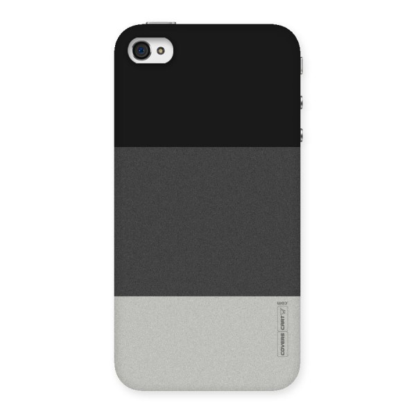 Pastel Black and Grey Back Case for iPhone 4 4s