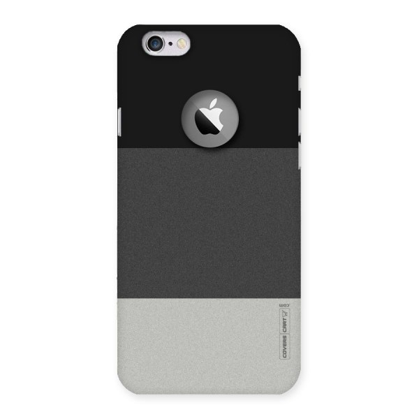 Pastel Black and Grey Back Case for iPhone 6 Logo Cut