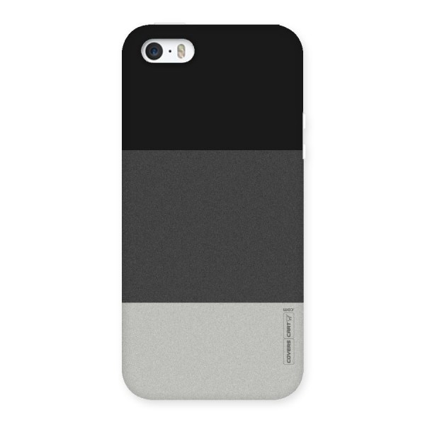 Pastel Black and Grey Back Case for iPhone SE