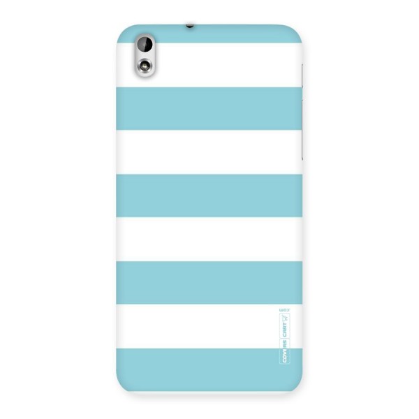 Pastel Blue White Stripes Back Case for HTC Desire 816