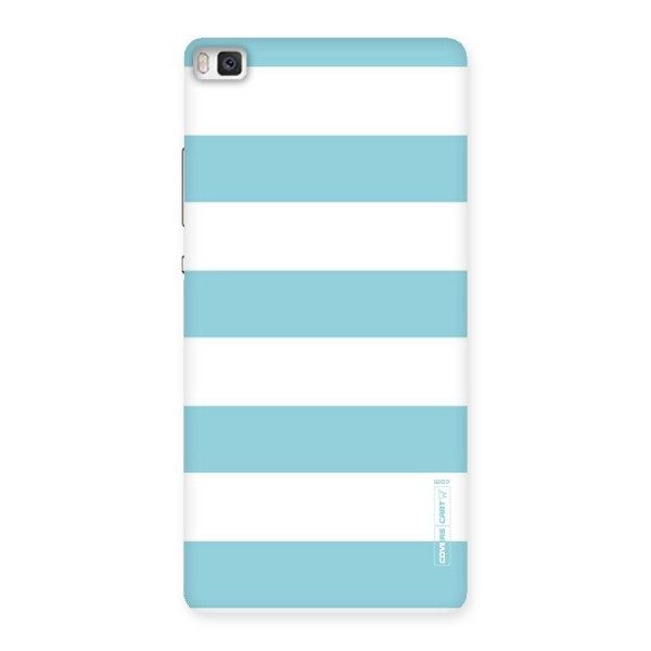 Pastel Blue White Stripes Back Case for Huawei P8