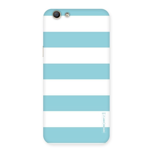 Pastel Blue White Stripes Back Case for Oppo F1s