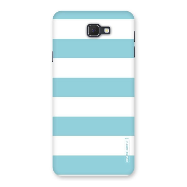 Pastel Blue White Stripes Back Case for Samsung Galaxy J7 Prime