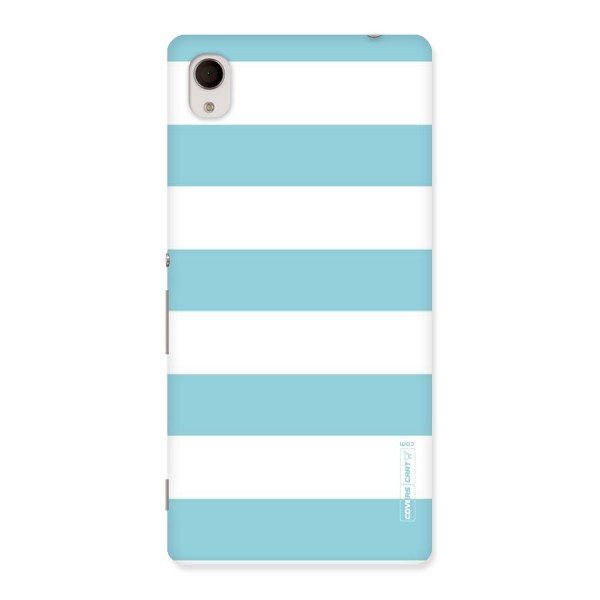 Pastel Blue White Stripes Back Case for Sony Xperia M4