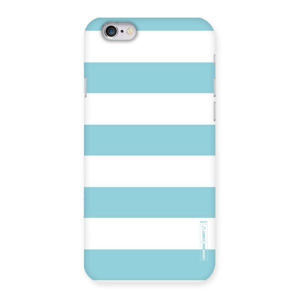 Pastel Blue White Stripes Back Case for iPhone 6 6S