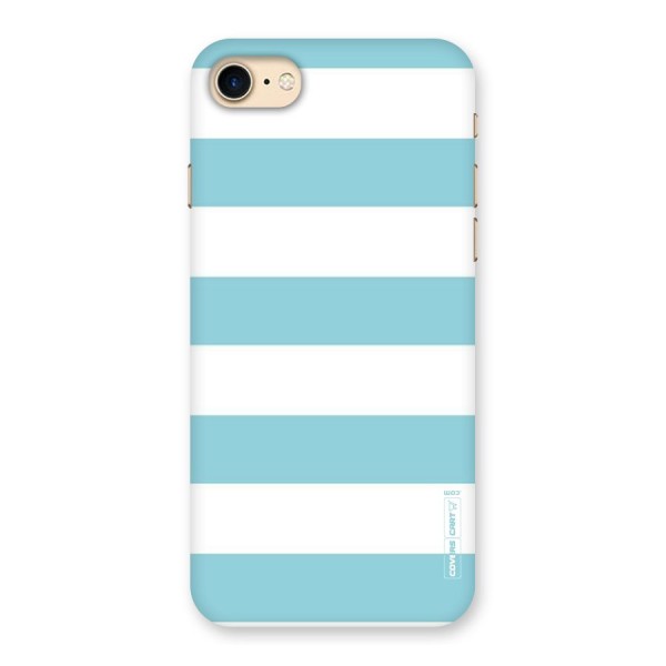 Pastel Blue White Stripes Back Case for iPhone 7