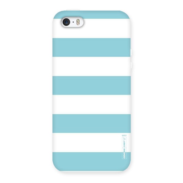 Pastel Blue White Stripes Back Case for iPhone SE