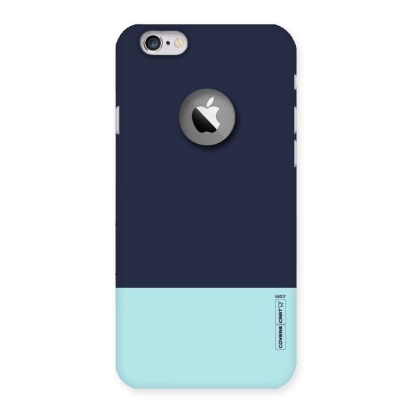 Pastel Blues Back Case for iPhone 6 Logo Cut
