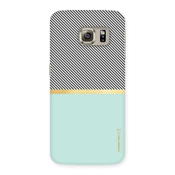 Pastel Green Base Stripes Back Case for Samsung Galaxy S6 Edge