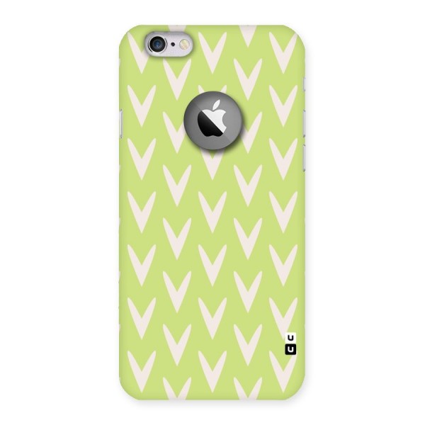 Pastel Green Grass Back Case for iPhone 6 Logo Cut