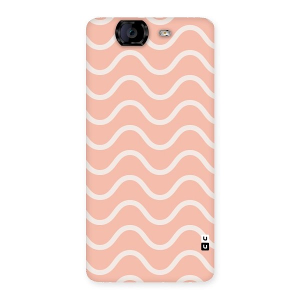 Pastel Peach Waves Back Case for Canvas Knight A350