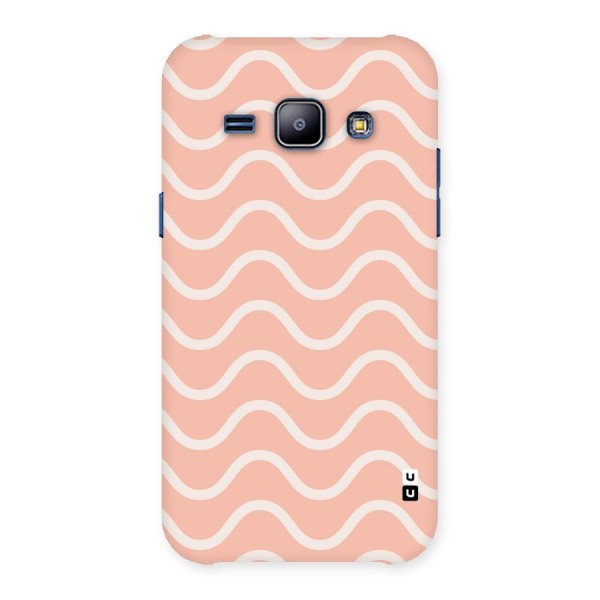 Pastel Peach Waves Back Case for Galaxy J1