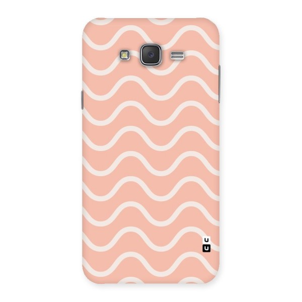 Pastel Peach Waves Back Case for Galaxy J7