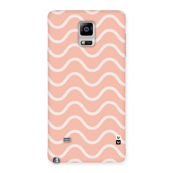Pastel Peach Waves Back Case for Galaxy Note 4