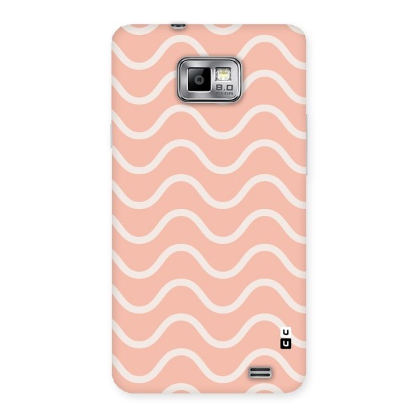 Pastel Peach Waves Back Case for Galaxy S2