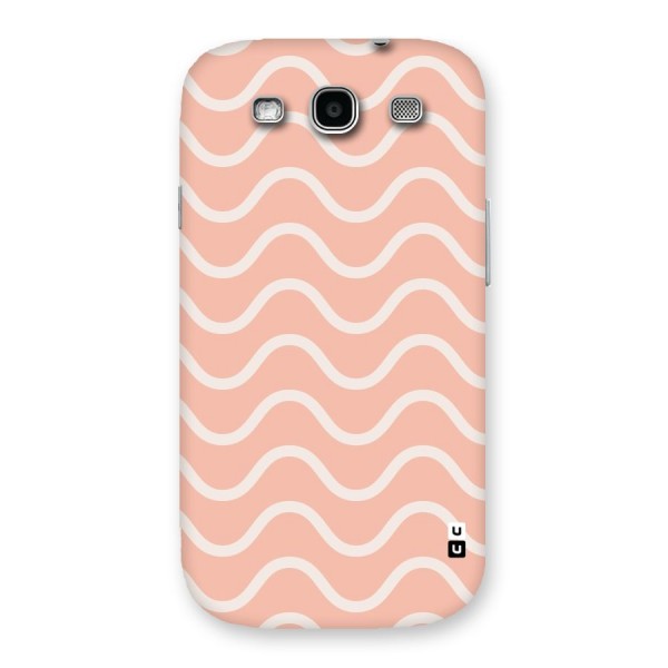 Pastel Peach Waves Back Case for Galaxy S3