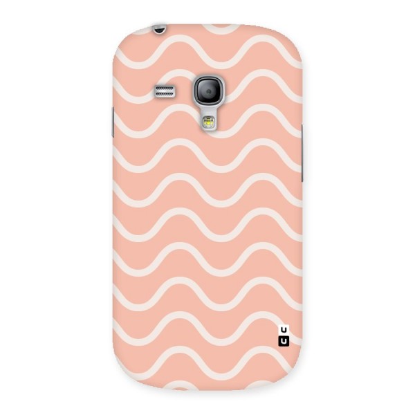 Pastel Peach Waves Back Case for Galaxy S3 Mini