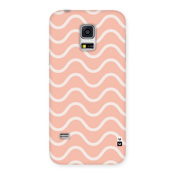 Pastel Peach Waves Back Case for Galaxy S5 Mini