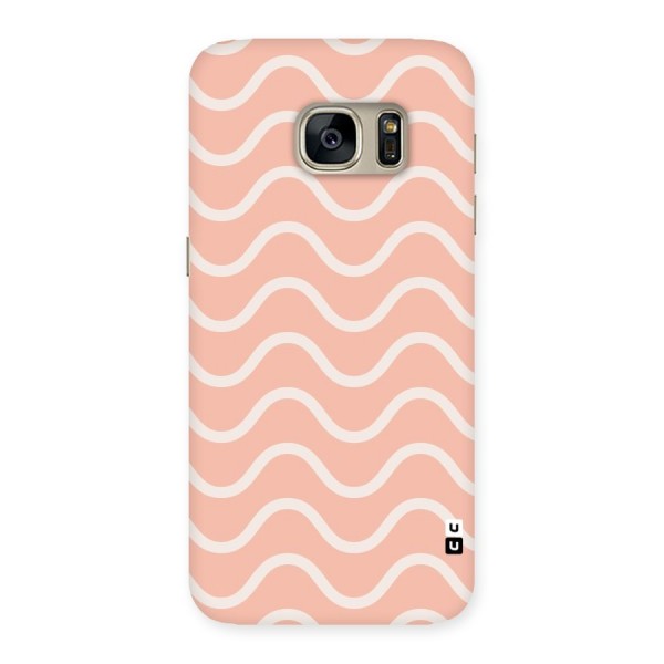 Pastel Peach Waves Back Case for Galaxy S7
