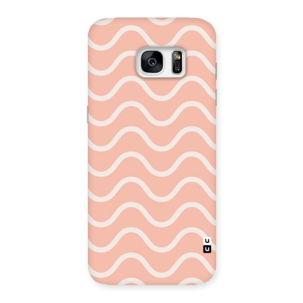 Pastel Peach Waves Back Case for Galaxy S7 Edge