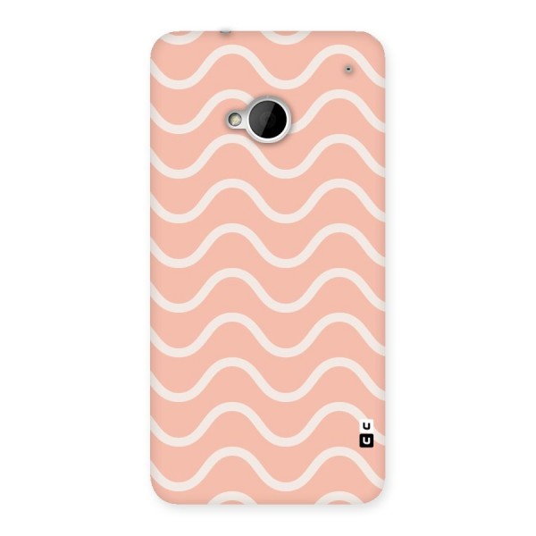 Pastel Peach Waves Back Case for HTC One M7