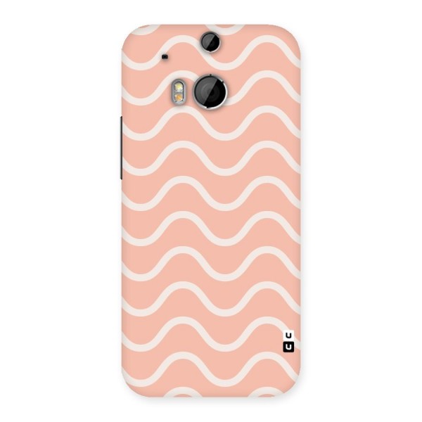 Pastel Peach Waves Back Case for HTC One M8