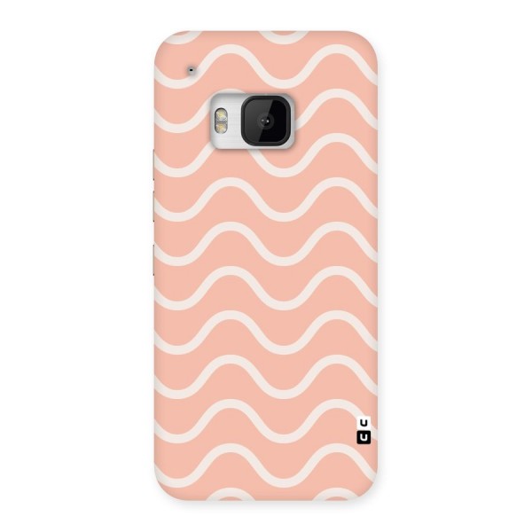 Pastel Peach Waves Back Case for HTC One M9