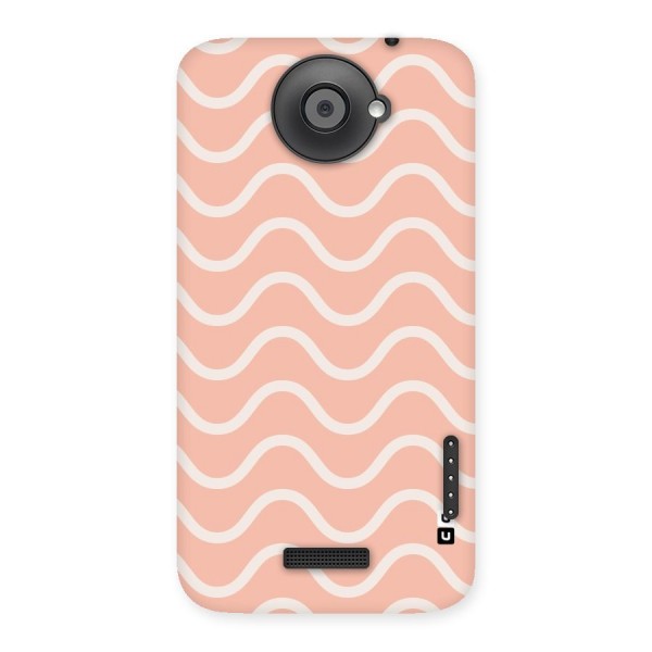 Pastel Peach Waves Back Case for HTC One X