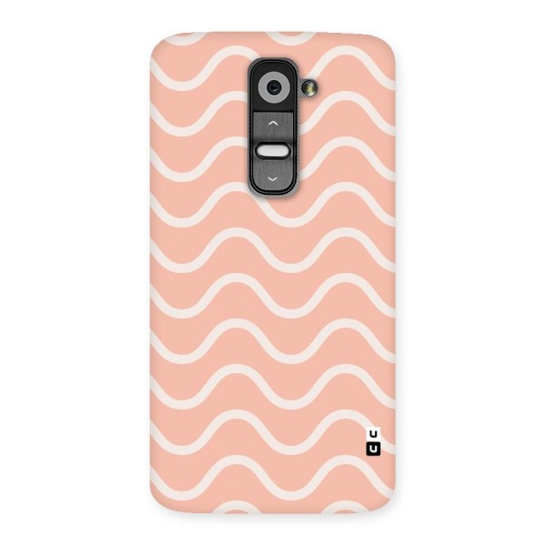 Pastel Peach Waves Back Case for LG G2