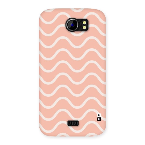 Pastel Peach Waves Back Case for Micromax Canvas 2 A110