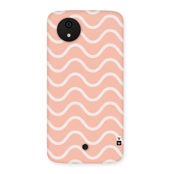 Pastel Peach Waves Back Case for Micromax Canvas A1