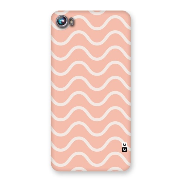 Pastel Peach Waves Back Case for Micromax Canvas Fire 4 A107